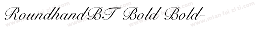 RoundhandBT Bold Bold字体转换